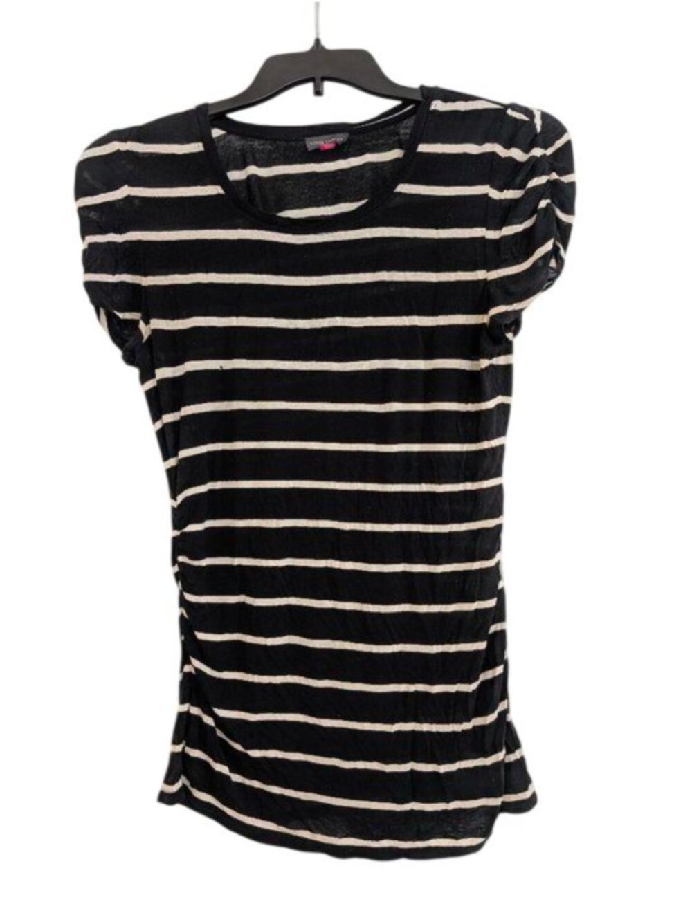 Vince Camuto black and white striped shirt